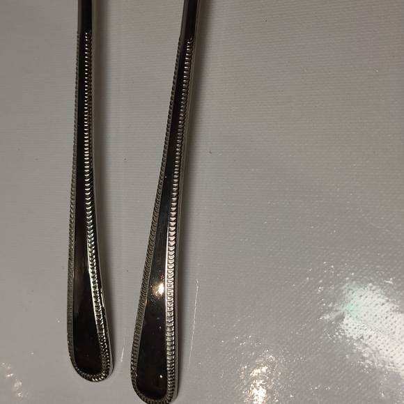 Vintage Brama E. P .ON .ZINC. ENGLAND salad spoon and fork - Picture 3 of 4